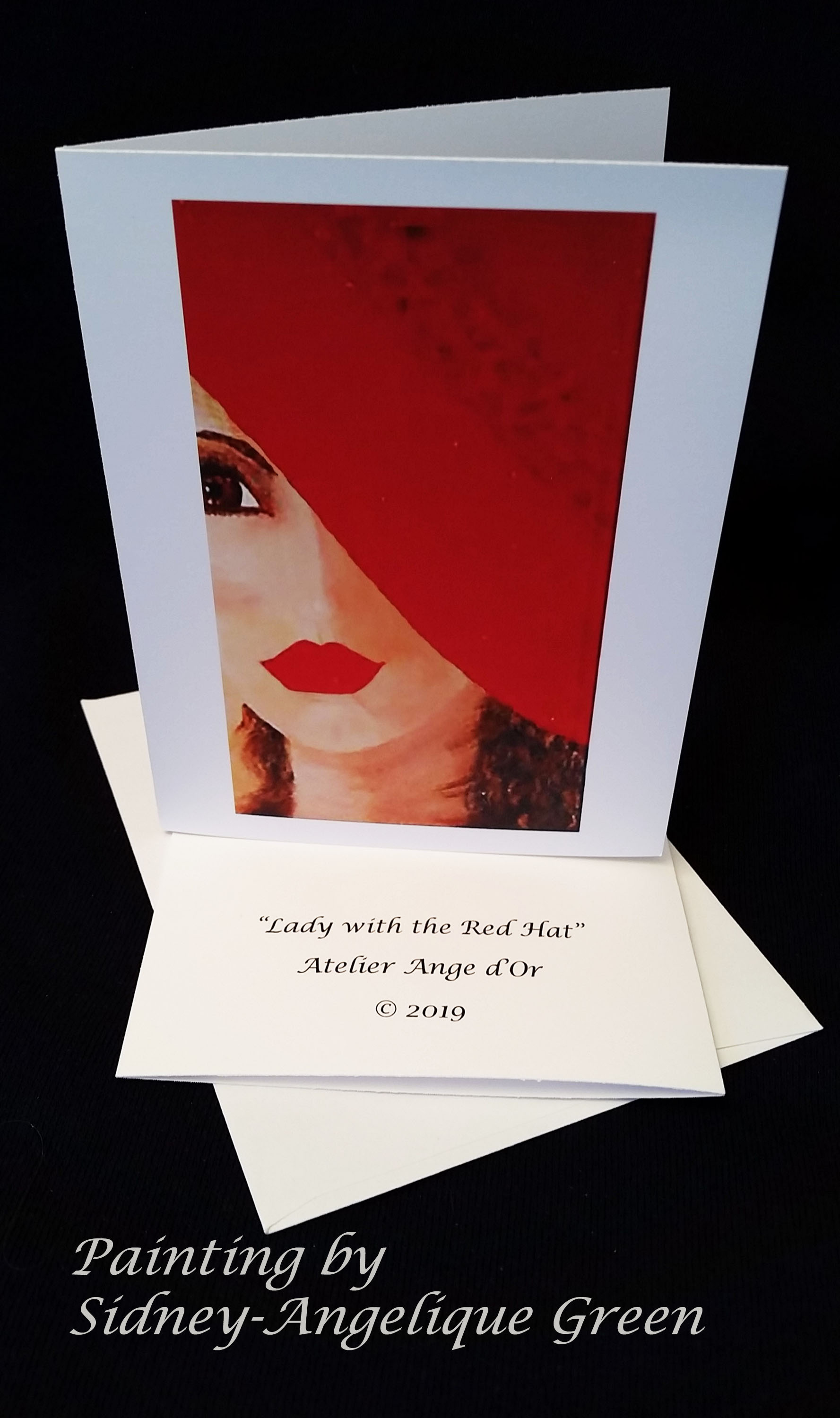 Lady With The Red Hat Card